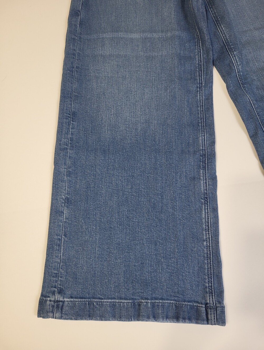 American Eagle Wide Leg Drawstring Pants Jeans Elastic Waist Button XS Short - Picture 11 of 11